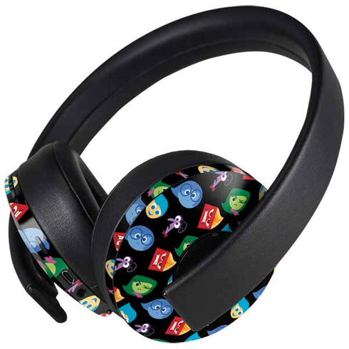 Disney Inside Out Character Pattern PlayStation 4 Gold Wireless Headset Skin