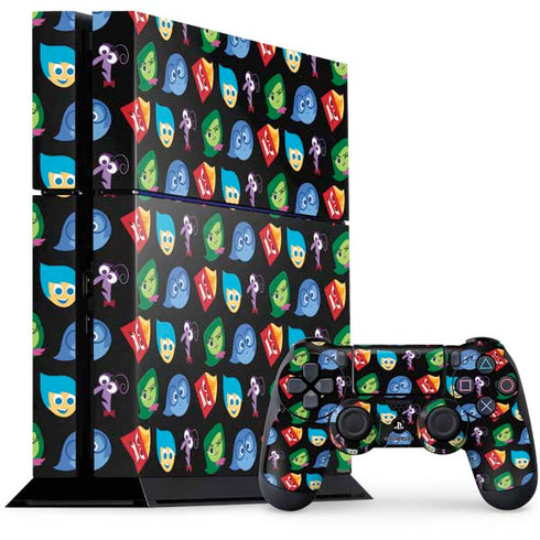 Disney Inside Out Character Pattern PS4 Console and Controller Bundle Skin
