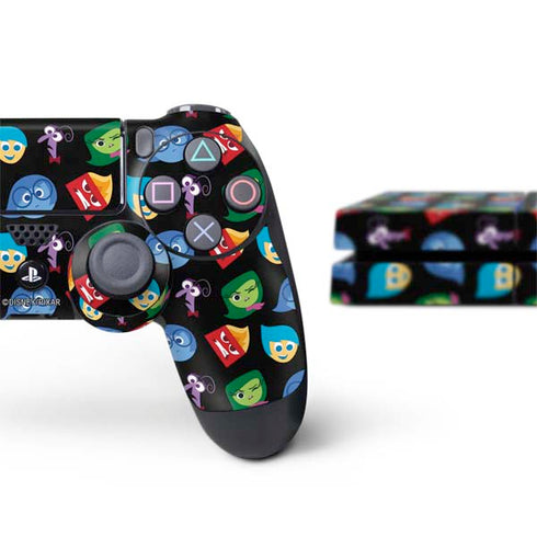 Disney Inside Out Character Pattern PS4 Console and Controller Bundle Skin