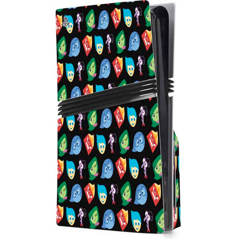 Disney Inside Out Character Pattern PS5 Pro Disk Console Skin
