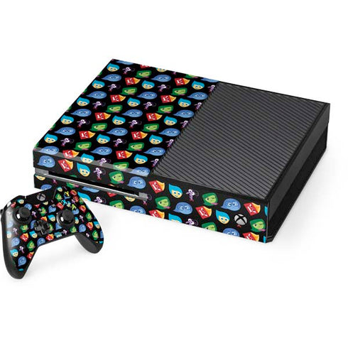 Disney Inside Out Character Pattern Xbox One Console and Controller Bundle Skin
