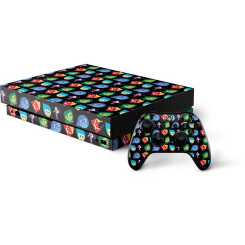 Disney Inside Out Character Pattern Xbox One X Bundle Skin