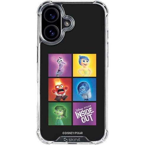 Disney Inside Out Character Portraits iPhone 16 Plus Clear Case