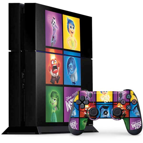 Disney Inside Out Character Portraits PS4 Console and Controller Bundle Skin