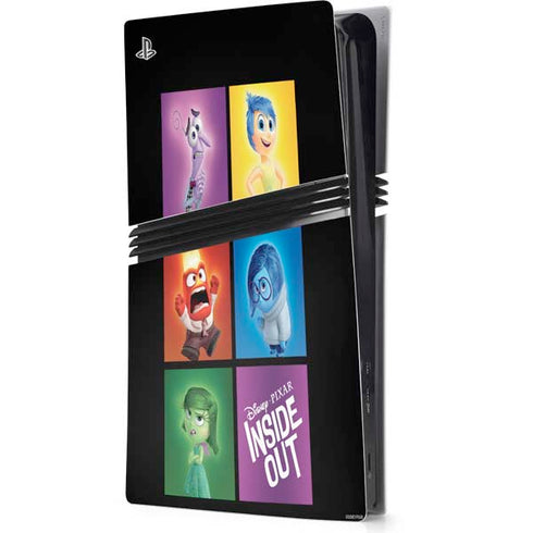 Disney Inside Out Character Portraits PS5 Pro Console Skin