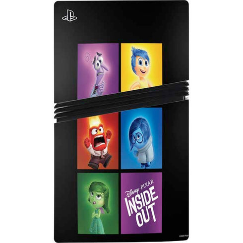 Disney Inside Out Character Portraits PS5 Pro Console Skin