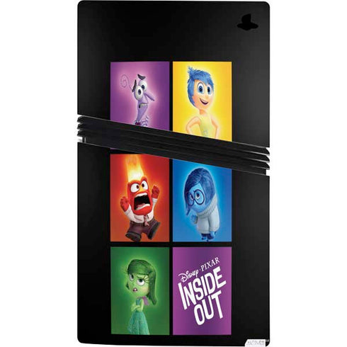 Disney Inside Out Character Portraits PS5 Pro Console Skin