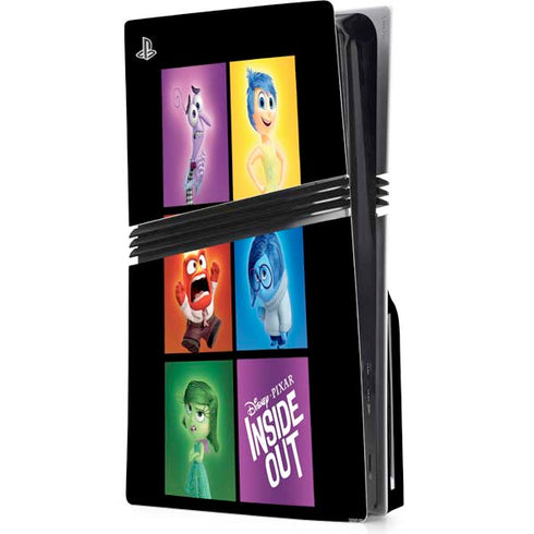 Disney Inside Out Character Portraits PS5 Pro Disk Console Skin