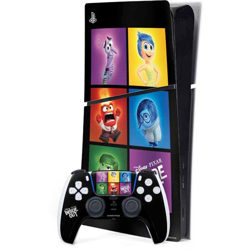 Disney Inside Out Character Portraits PS5 Slim Digital Edition Bundle Skin