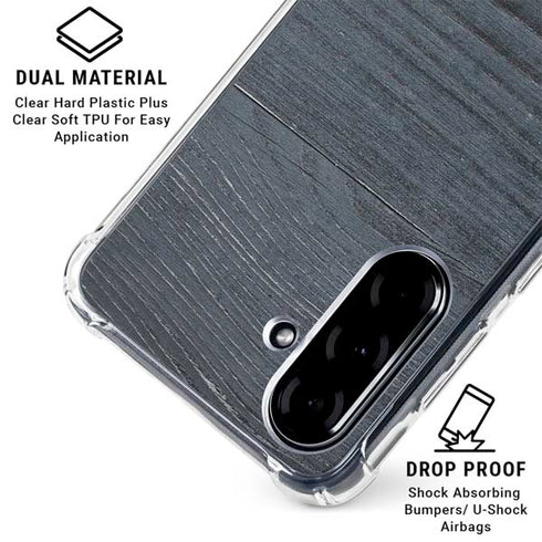 Charcoal Wood Galaxy A36 5G Clear Case