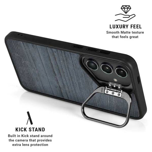 Charcoal Wood Galaxy S25 Kickstand Case