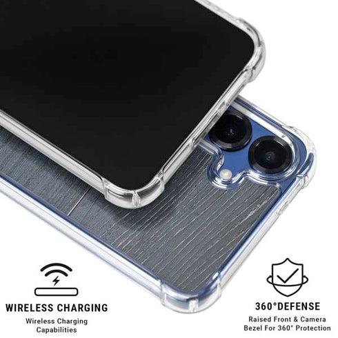 Charcoal Wood Galaxy S25 Plus Clear Case