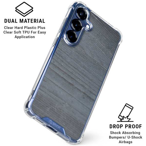 Charcoal Wood Galaxy S25 Plus Clear Case