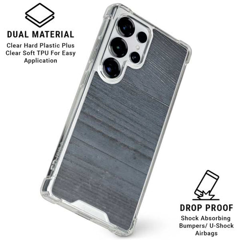 Charcoal Wood Galaxy S25 Ultra Clear Case