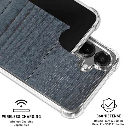 Charcoal Wood Galaxy S26 Plus Clear Case