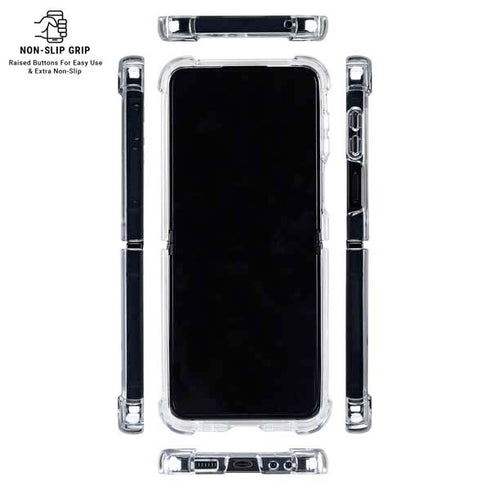 Charcoal Wood Galaxy Z Flip6 Clear Case