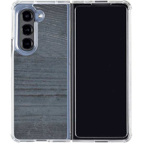 Charcoal Wood Galaxy Z Fold5 5G Clear Case