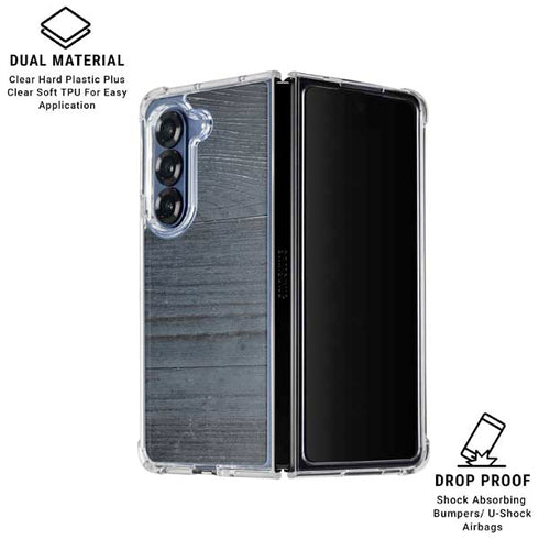 Charcoal Wood Galaxy Z Fold6 Clear Case