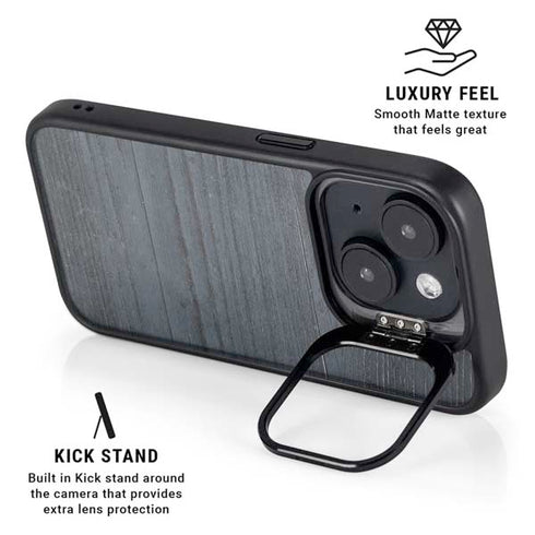 Charcoal Wood iPhone 13 Kickstand Case