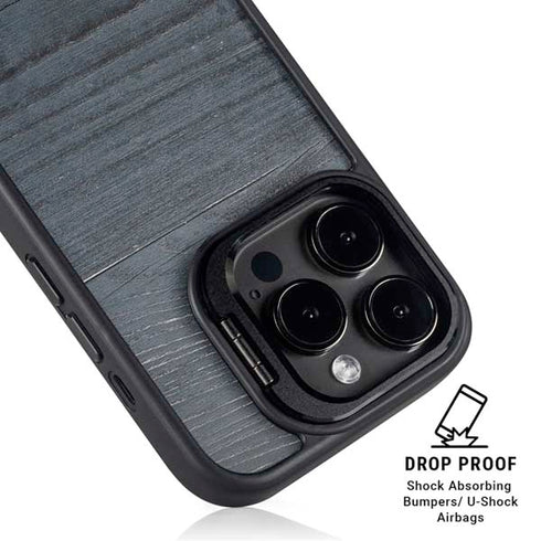 Charcoal Wood iPhone 13 Pro Max Kickstand Case