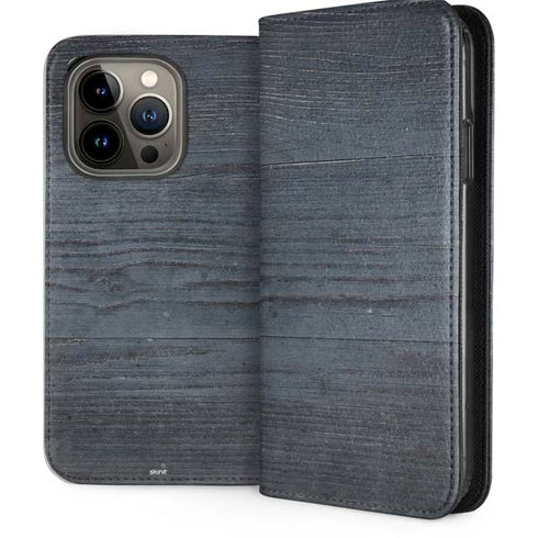 Charcoal Wood iPhone 14 Pro Folio Case
