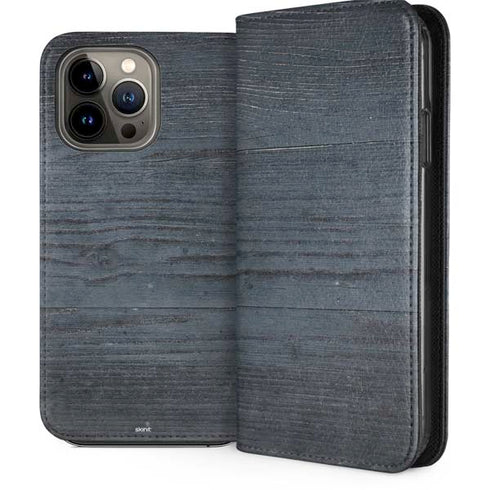 Charcoal Wood iPhone 14 Pro Max Folio Case