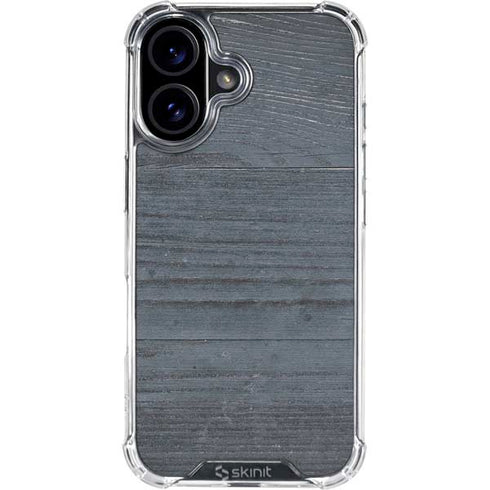 Charcoal Wood iPhone 16 Plus Clear Case