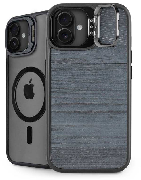 Charcoal Wood iPhone 16 Plus Kickstand Case