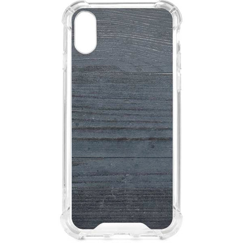 Charcoal Wood iPhone XS Clear Case