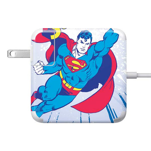 DC Comics Superman Vintage Action Pose 85W Power Adapter (15 and 17 inch MacBook Pro Charger) Skin