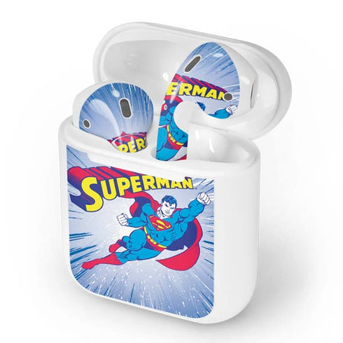 DC Comics Superman Vintage Action Pose Apple AirPods Skin