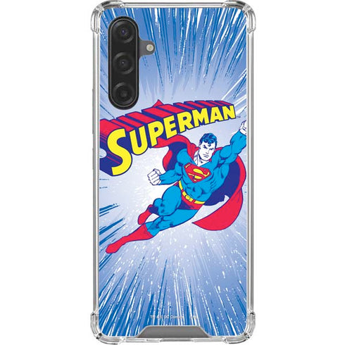 DC Comics Superman Vintage Action Pose Galaxy A17 Clear Case