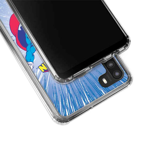 DC Comics Superman Vintage Action Pose Galaxy A21 Clear Case