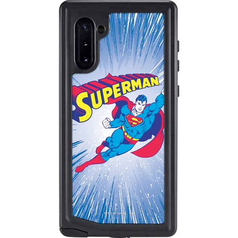 DC Comics Superman Vintage Action Pose Galaxy Note 10 Waterproof Case