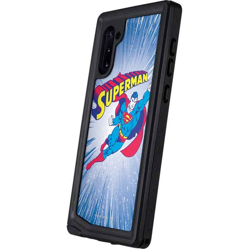DC Comics Superman Vintage Action Pose Galaxy Note 10 Waterproof Case