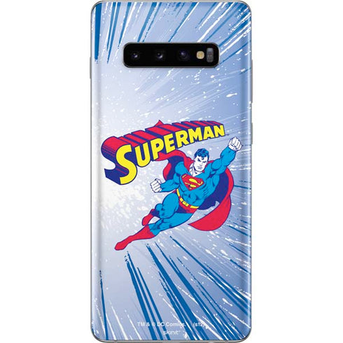 DC Comics Superman Vintage Action Pose Galaxy S10 Plus Skin