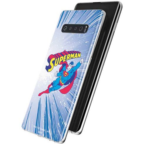 DC Comics Superman Vintage Action Pose Galaxy S10 Plus Skin