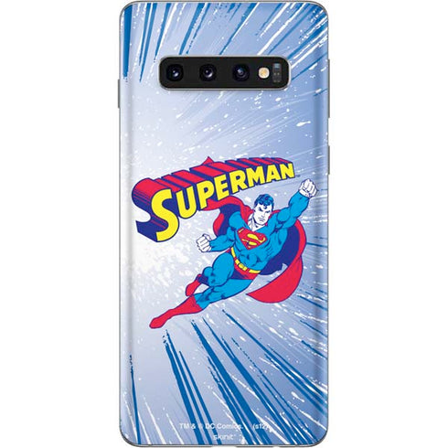 DC Comics Superman Vintage Action Pose Galaxy S10 Skin