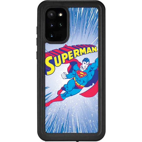 DC Comics Superman Vintage Action Pose Galaxy S20 Plus Waterproof Case