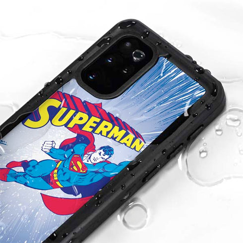 DC Comics Superman Vintage Action Pose Galaxy S20 Plus Waterproof Case