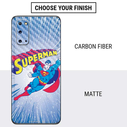 DC Comics Superman Vintage Action Pose Galaxy S20 Skin