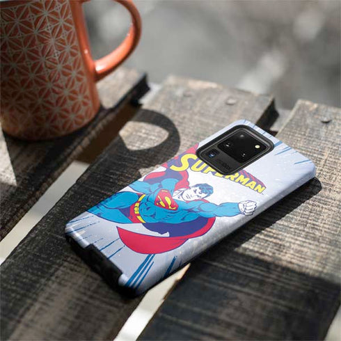 DC Comics Superman Vintage Action Pose Galaxy S20 Ultra 5G Pro Case