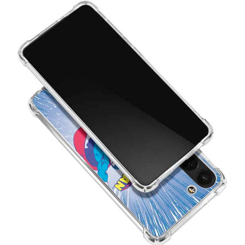 DC Comics Superman Vintage Action Pose Galaxy S24 FE Clear Case