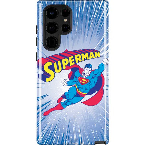 DC Comics Superman Vintage Action Pose Galaxy S25 Ultra Impact Case