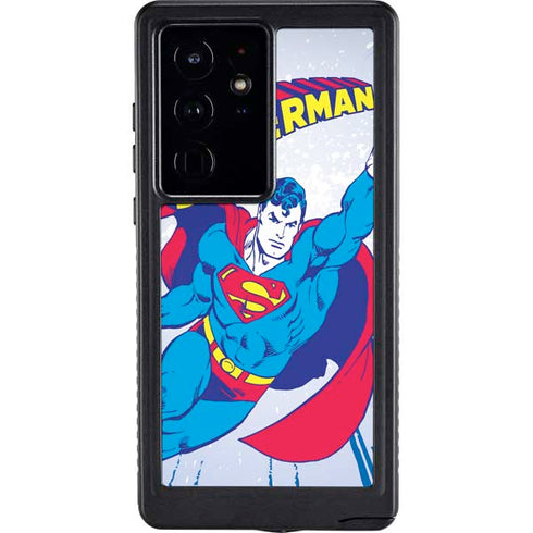 DC Comics Superman Vintage Action Pose Galaxy S24 Ultra Waterproof Case