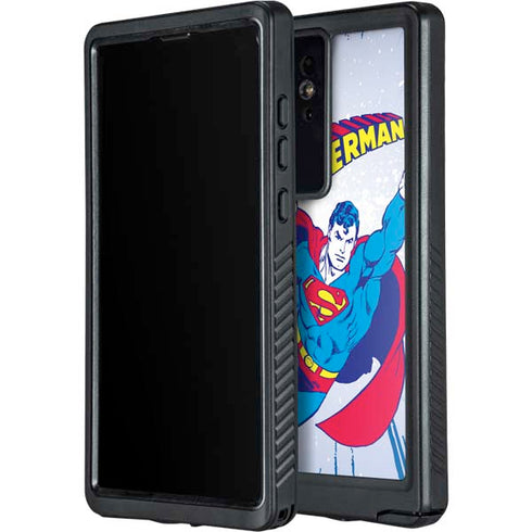 DC Comics Superman Vintage Action Pose Galaxy S24 Ultra Waterproof Case