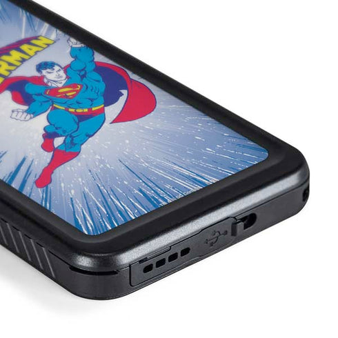 DC Comics Superman Vintage Action Pose Galaxy S24 Waterproof Case