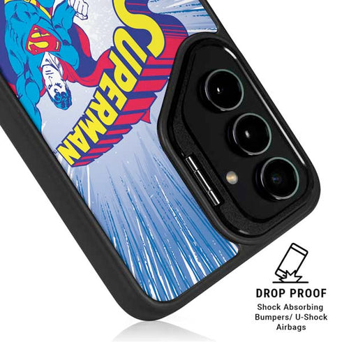 DC Comics Superman Vintage Action Pose Galaxy S26 Kickstand Case