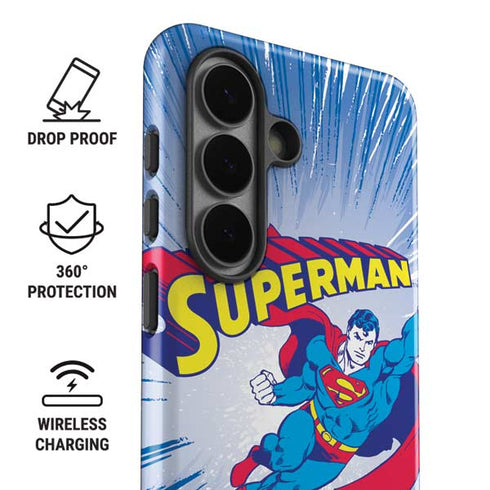 DC Comics Superman Vintage Action Pose Galaxy S26 Plus Impact Case