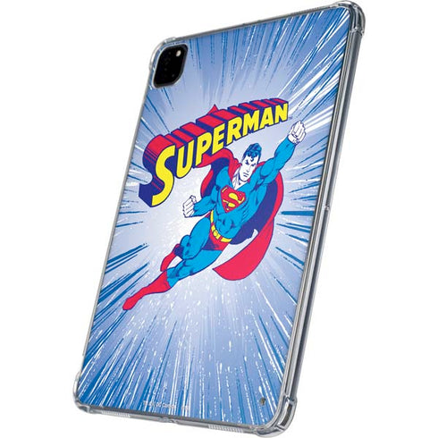 DC Comics Superman Vintage Action Pose iPad Pro 11in (2024) Clear Case